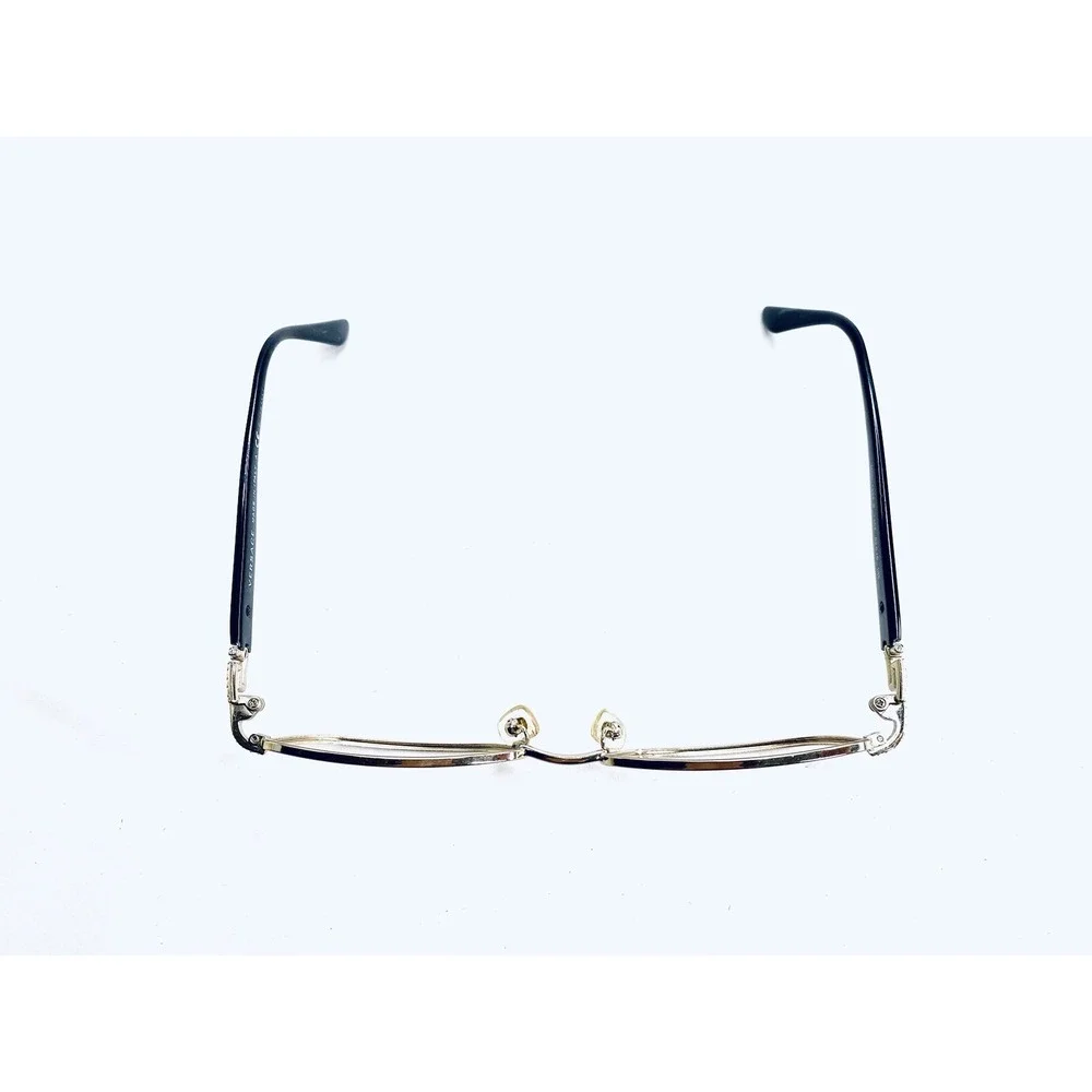Versace Gold Cat Eye Glasses Studded Black Temple Italy MOD 1226B 1252 52 16 130